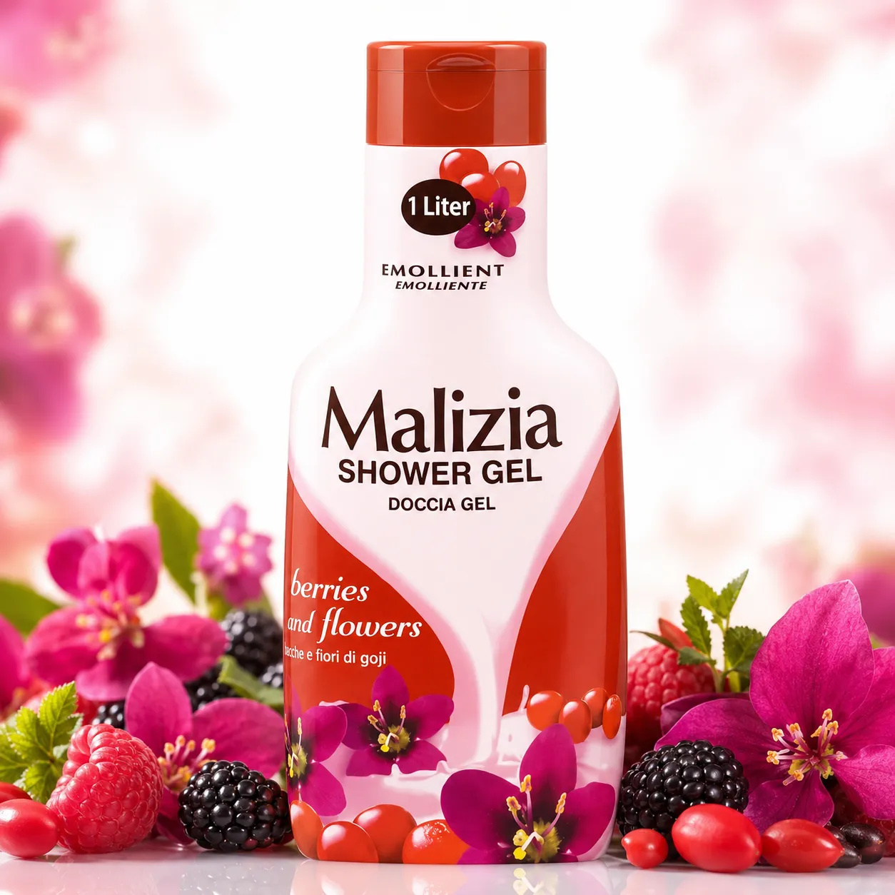 Malizia Shower Gel Berries & Flowers – 1 L
