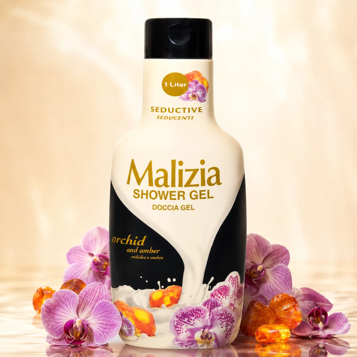 Malizia Shower Gel Orchid & Amber – 1 L
