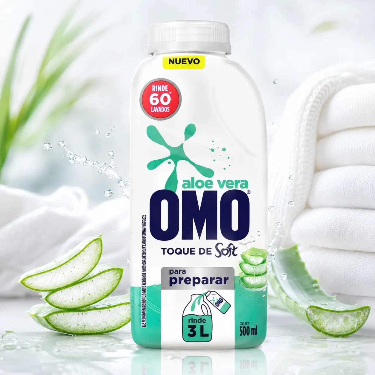 OMO Aloe Vera Toque de Soft para Preparar – 500 ml