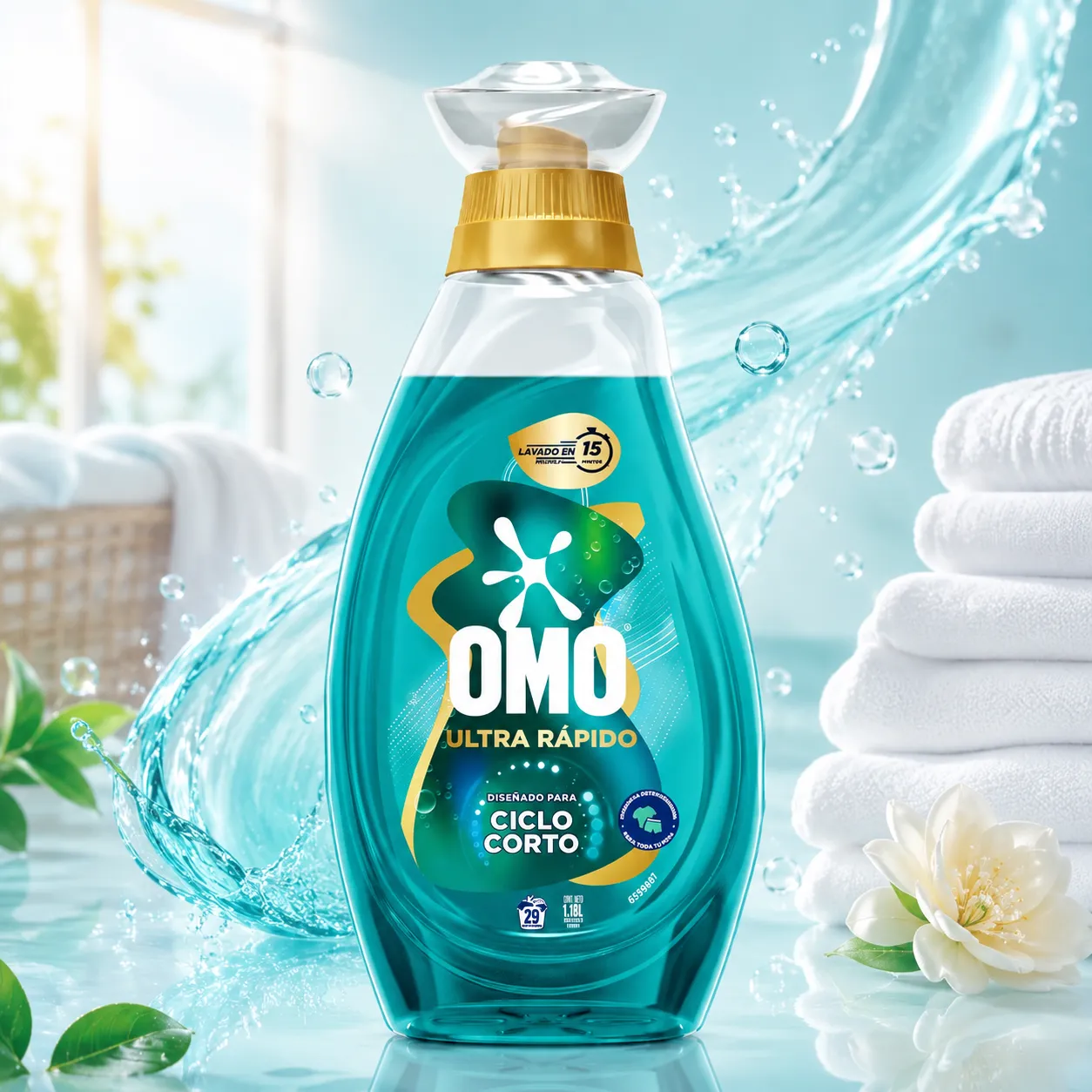 OMO Ultra Rápido Ciclo Corto Aqua – 1,18 L
